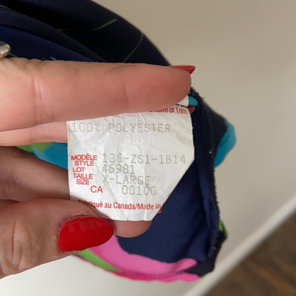 GLORIA VANDERBILT floral button up top blouse X-LARGE - Picture 7 of 7